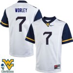 Men's West Virginia Mountaineers NCAA #7 Daryl Worley White Authentic Nike Stitched College Football Jersey RC15N14RB